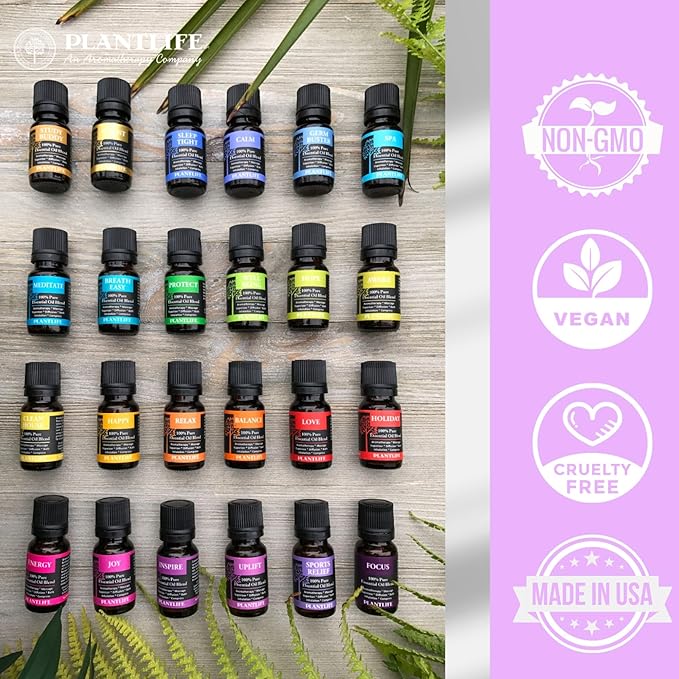 Plantlife Grounded Aromatherapy Essential Oil Blend - Straight from The Plant 100% Pure Therapeutic Grade - No Additives or Fillers - Made in California 10 ml - Bloomnest