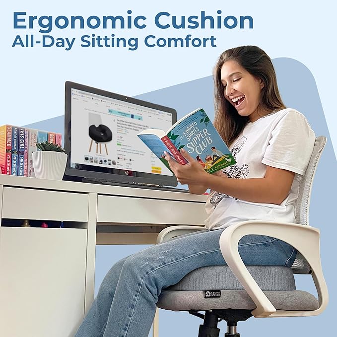 5 STARS UNITED Donut Pillow Hemorrhoid Tailbone Cushion – Large Cushion for Pain Relief – Coccyx, Prostate, Sciatica, Pelvic Floor, Pressure Sores, Pregnancy, Postpartum Recovery, Gray - Bloomnest