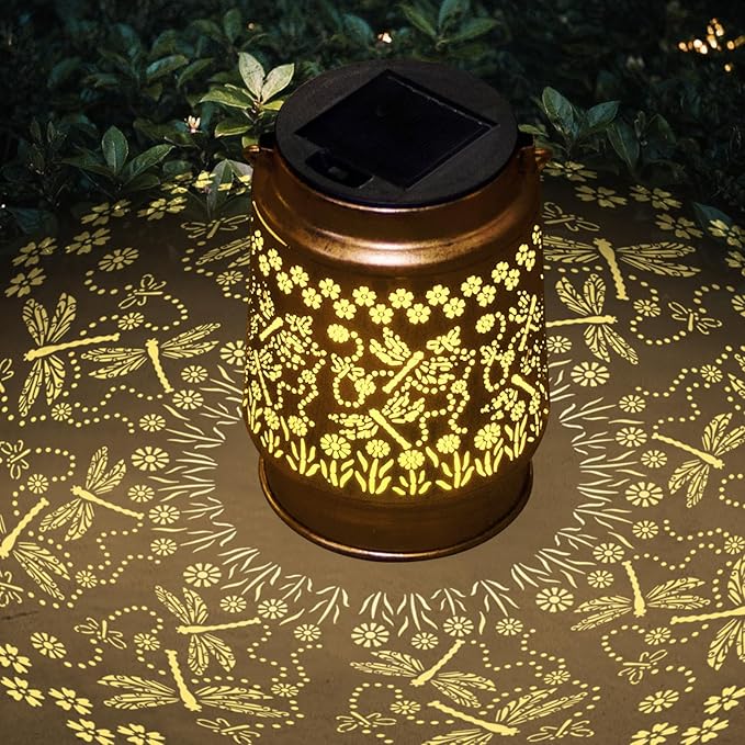 Solar Dragonfly Lantern, Solar Light for Garden, Dragonfly Gifts, Gifts for Women, Gifts for mom, Grandma Gifts, Garden Gifts, mom Day Gifts, Christmas Gifts - Bloomnest
