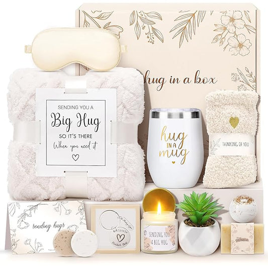 Sympathy Gift Baskets Sympathy Gifts for Loss of Loved One Hug in a Box for Women Bereavement Gifts Ideas Get Well Soon Gift Condolence Basket Miscarriage Thinking of You Care Package for Women - Bloomnest