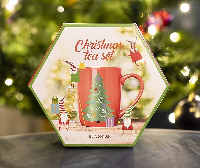 ACORUS Christmas Tea Set, Herbal Fruit Tea Gift Set, 60 Assorted Tea Bags Variety Pack, Herbal Tea and Fruit Tea Sampler, Specialty Tea Bags Individually Wrapped, Tea Gifts for Women, Men, Tea Lovers - Bloomnest