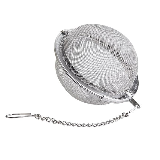 Tiesta Tea Small Stainless Steel Infuser Ball for Loose Leaf, Reusable Strainer with Extra Fine Mesh & Chain, Single Cup Steeper, Ideal for Hot & Iced Brewing, Holds 1 TBSP of Tea - Bloomnest