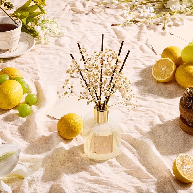 Cocorrína Reed Diffuser Set, Clean Linen 6.7 fl oz Scented Diffuser with Sticks Home Fragrance Reed Diffuser for Bathroom Shelf Decor - Bloomnest