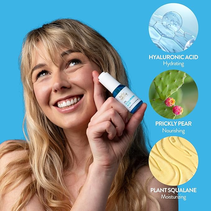 By Nature 2% Hyaluronic Acid Serum for Face & Neck – Deep Hydration Serum for Dry, Oily & Sensitive Skin – Lightweight Facial Serum, 1 fl oz - Bloomnest