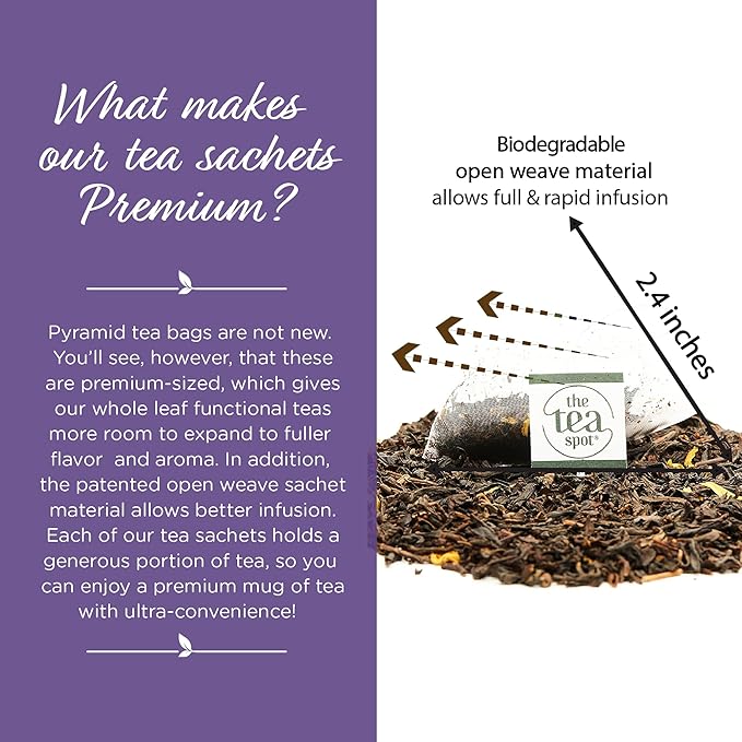 The Tea Spot Bolder Breakfast Tea with Dark Chocolate Flavoring | Blend of Black Tea, Pu’erh Tea, Calendula Flowers, Sunflower Petals, and Chocolate Flavoring | 15 Tea Bags - Bloomnest