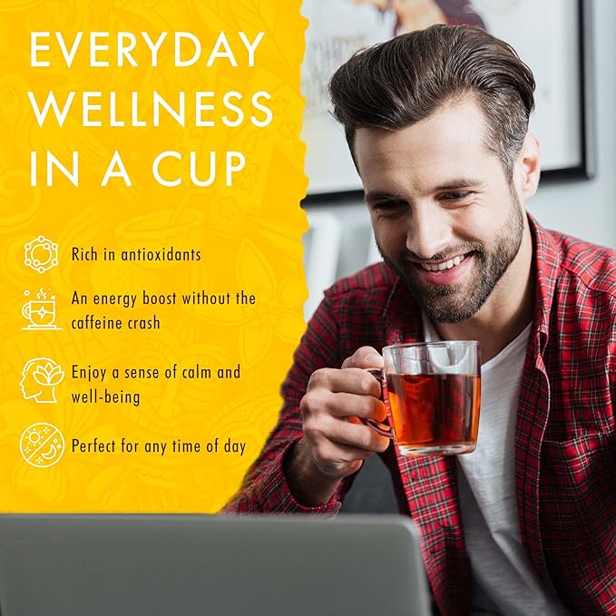 Organic Lemon Chamomile Tea - Caffeine Free Herbal Tea - Supports a Good Night’s Sleep - Calming, Relaxing Tea for Bedtime, Anxiety & Stress - 60 Tea Bags - Bloomnest