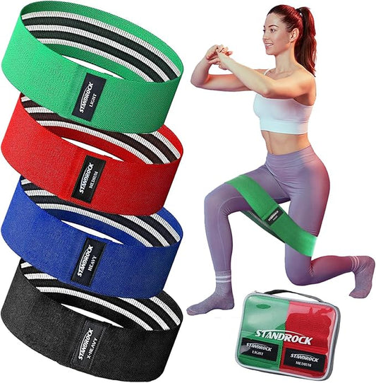 Fabric Resistance Bands for Working Out, 3 and 4 Levels Booty Bands Long Resistance Bands for Women and Men | Elastic Bands for Exercise Bands Resistance Workout Bands Resistance - Bloomnest