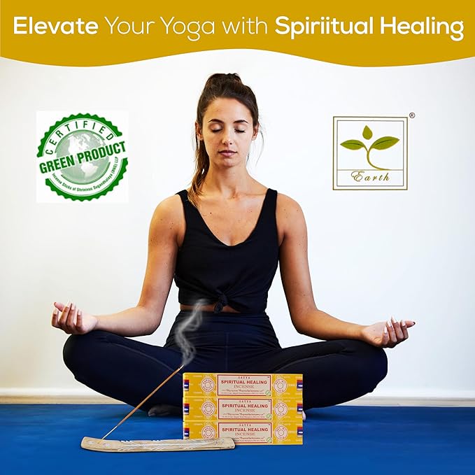 Satya Spiritual Healing Incense Sticks, Satya Bng (Bangalore) Insenses 15gmx3 Pack with Raajsee Incense Holder Bundle, Satya Nagchampa Natural Incense - Bloomnest