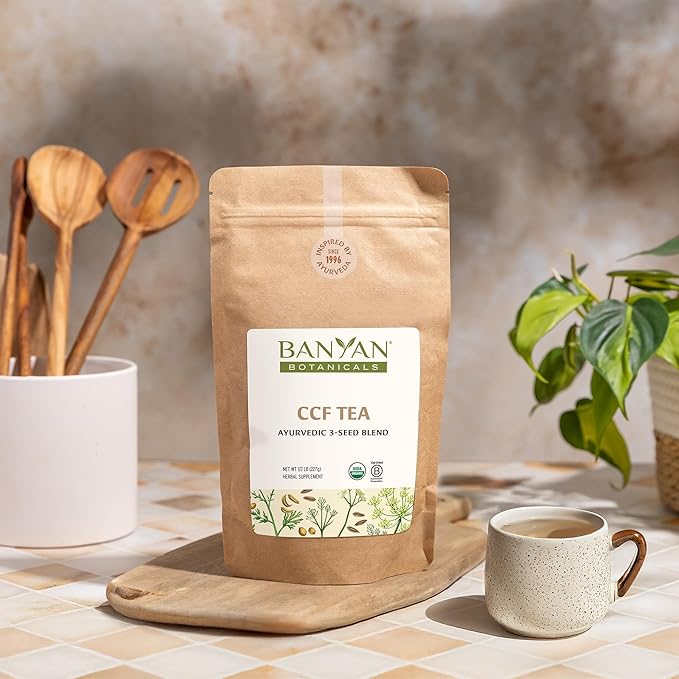 Banyan Botanicals CCF Tea (Cumin, Coriander, Fennel) – Organic Traditional Ayurvedic Detox Tea For Supporting Digestion & Gentle Cleansing* – ½ lb. – Non-GMO Sustainably Sourced Vegan - Bloomnest