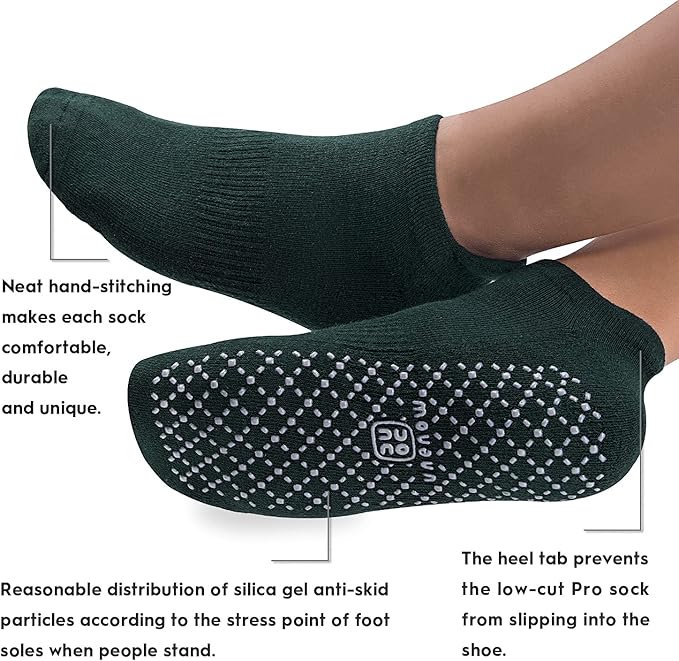 unenow Unisex Non Slip Grip Socks with Cushion for Yoga Pilates Barre Home & Hospital - Bloomnest
