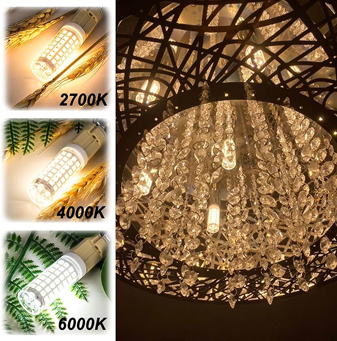 ALIDE E12 75 Watt Replacement LED Candelabra Bulbs C7,2700K Warm White,800LM T6 7.5W LED E12 Chandelier Light Bulbs for Ceiling Fan Pendant Lighting,Non-dimmable,6 Pack - Bloomnest