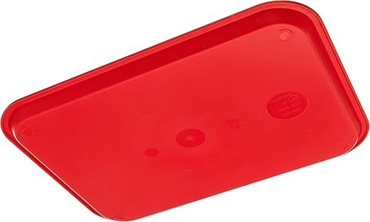 Carlisle FoodService Products CT121605 Café Standard Cafeteria/Fast Food Tray, 12" x 16", Red (Pack of 2) - Bloomnest