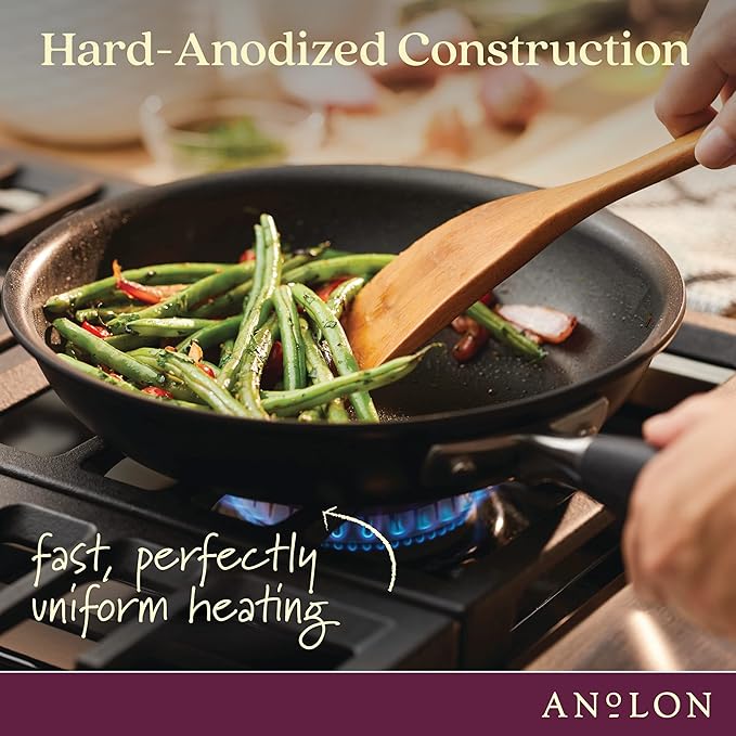 Anolon Advanced Home Hard-Anodized Nonstick Wide Stock Pot/Stockpot (7.5-Quart, Onyx) - Bloomnest