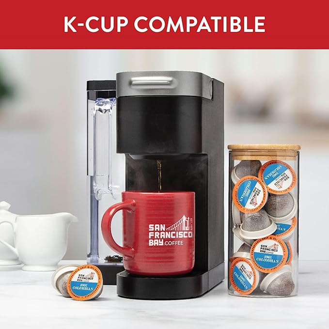 San Francisco Bay Compostable Coffee Pods - 100% Colombian (120 Ct) K Cup Compatible including Keurig 2.0, Medium Roast - Bloomnest