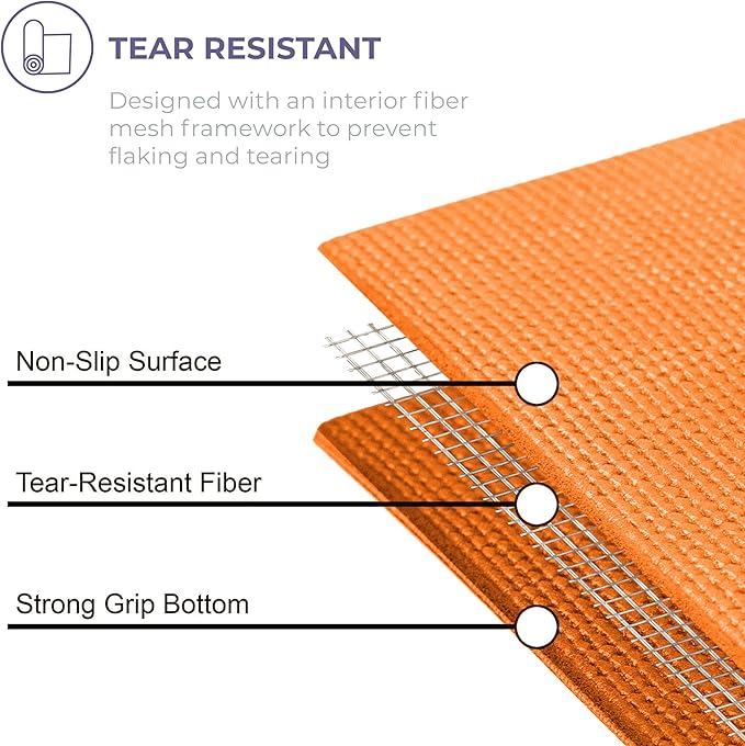 Sunshine Yoga Voyage Yoga Mat, 10 Pack, 72" x 24" Professional Studio and Gym Bulk Yoga Mats, 5mm Thick, Durable, Anti-Tear, Non Slip Fitness and Exercise Mats - Bloomnest