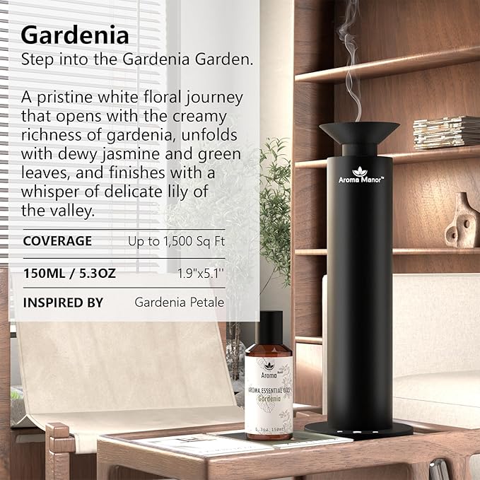 Hotel Diffuser Oil - Gardenia Essential Oils for Scent Air Cold Diffuser - Gardenia, Jasmine, Green Leaves, Lily of The Valley - Home Luxury Scents Aroma Fragrance - Bloomnest