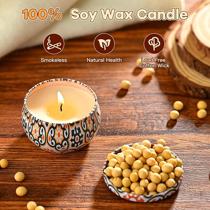 Scented Candles Gift Set, Candles for Home Scented 12 Pack, 300 Hours Long Lasting Soy Wax Aromatherapy Candle Set, Friends Moving Away, Birthday, Retirement Gifts for Women with Gift Box - Bloomnest