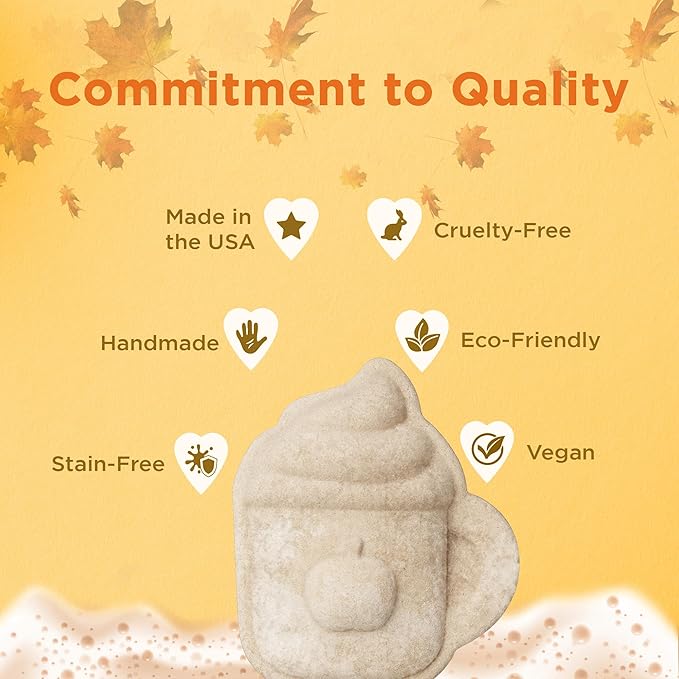 Pumpkin Spice Latte Bath Bomb for Women & Girls – Luxury Fall Bath Bombs (Giftable Packaging) - Natural & Relaxing Fall Gift - Vanilla, Cinnamon & Pumpkin Scented - Holiday Gift for Women - Bloomnest
