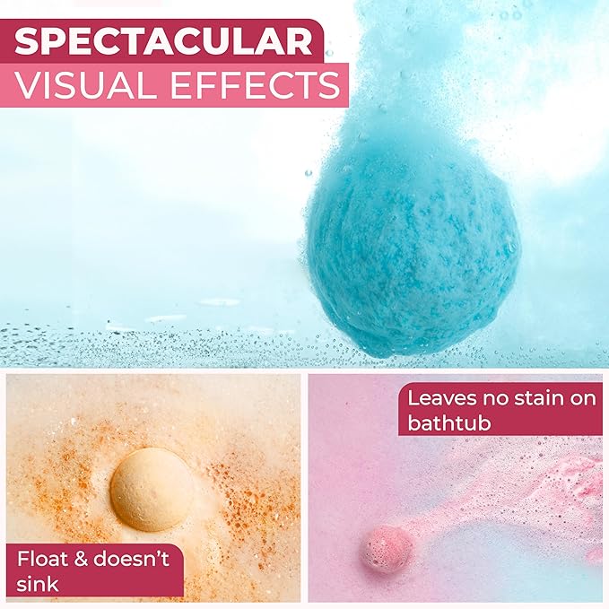 Bath Bombs for Women, Men & Kids – 12 Bath Bomb Gift Set with Shea Butter, Essential Oils & Sea Salt, Moisturizing Spa Aromatherapy, Long-Lasting Fizz, Relaxation & Holiday Gifts - Bloomnest