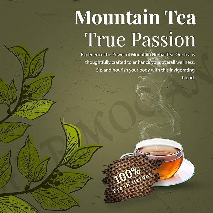 HERBOGANIC Mountain Herbal Tea - Digestion Support and Immune Boost | Refreshing and Delicious Blend | Natural Ingredients | 20 Tea Bags - Bloomnest