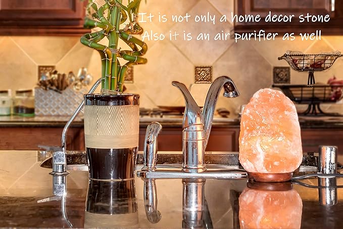 LN-02 Pack of 2 Natural Himalayan Pink Crystal Rock Salt Lamp 4~7 lbs with Dimmer Control Switch, Quality Gift Packaging
