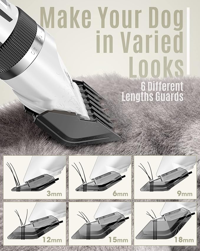 oneisall Dog Shaver Clippers Low Noise Rechargeable Cordless Electric Quiet Hair Clippers Set for Dogs Cats Pets - Bloomnest