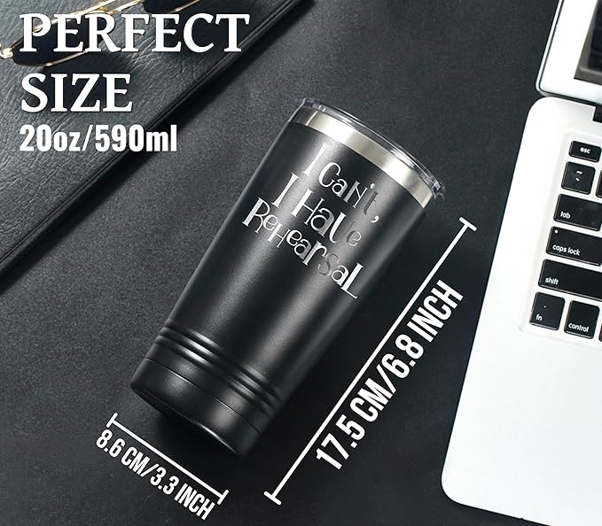 Onebttl Theater Gifts, Broadway Gifts for Musicians, Actors and Music Teacher on World Theatre Day, Birthday and Chistmas, 20 oz Insulated Stainless Steel Tumbler - REHEARSAL - Bloomnest
