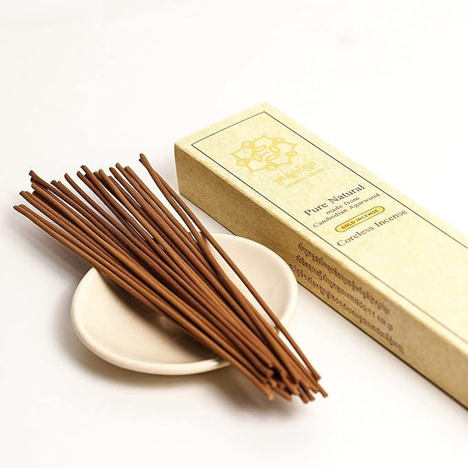 Cambodian Agarwood/Oud Incense Sticks- Gold (Coreless) - Bloomnest