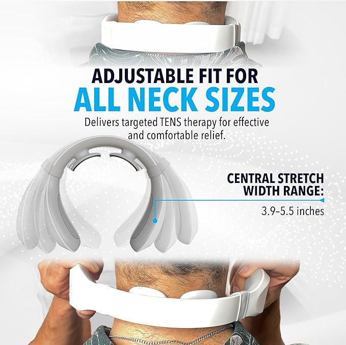 FORTHiQ Neck TENS Machine with Heat, Electric Neck Massager for Pain Relief, 15 Levels Deep Tissue Massage, Portable and Soothing, FSA-HSA Eligible FORTHiQ