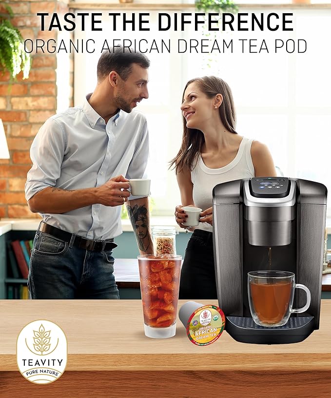 Organic Rooibos Tea Pods with Vanilla & Orange - Naturally Decaf Tea - African Dream by Teavity (12 Tea Pods) - Bloomnest