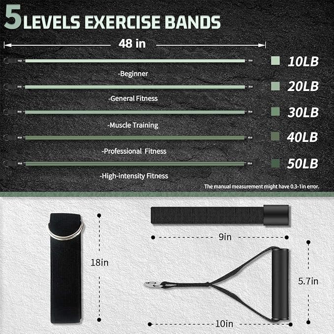VEICK Resistance Bands, Exercise Bands, Workout Bands, Resistance Bands for Working Out with Handles for Men and Women, Exercising Bands for Fitness Weights Work Out at Home - Bloomnest