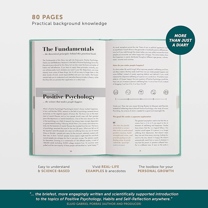 6-Minute Diary – 3-Million-User Gratitude Journal for Women & Men with Prompts – Guided Self Care Book Based on Positive Psychology – Daily Manifestation - Bloomnest