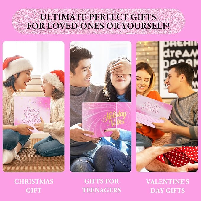 24 Day Beauty Care Advent Calendar, Makeup & Cosmetic Surprises, Birthday Gifts for Women Gift Sets, Cosmetics Gift Baskets for Women Teens Girlfriend Daughters Mothers Day Gifts - Bloomnest