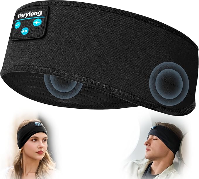 Sleep Headphones for Sleeping, Bluetooth Wireless Sports Headband, Cozy Lightweight Headband Headphones Hi-Fi Stereo Ergonomic ASMR Sleep Headphone Cool Gadget Gift for Women Men - Bloomnest