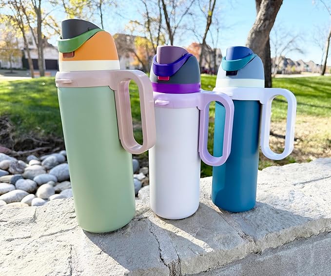 Bottle Handle for Owala FreeSip 24oz 32oz 40oz – Strong Plastic Water Bottle Holder, Durable Easy Carry Accessory for Running, Jogging, Gym, Hiking, and Drinking While Driving & More OneMissionX