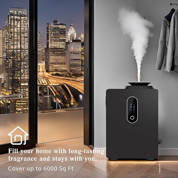 2025 Upgraded HVAC Scent Diffuser Machine 1000ML, Scent Air Machine with WiFi for Home, Hotel Diffuser Coverage 6000 Sq.Ft, Waterless Cold Air Aromatherapy Essential Oil Diffuser for Large Room - Bloomnest