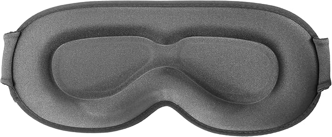 Sleep Eye Mask for Side Sleeper, Lash Extensions 3D Contoured Cup Sleeping Mask for Men Women, Travel Blackout Night Blindfold Eye Shade Cover with Adjustable Strap (Grey-Side Sleeper) - Bloomnest