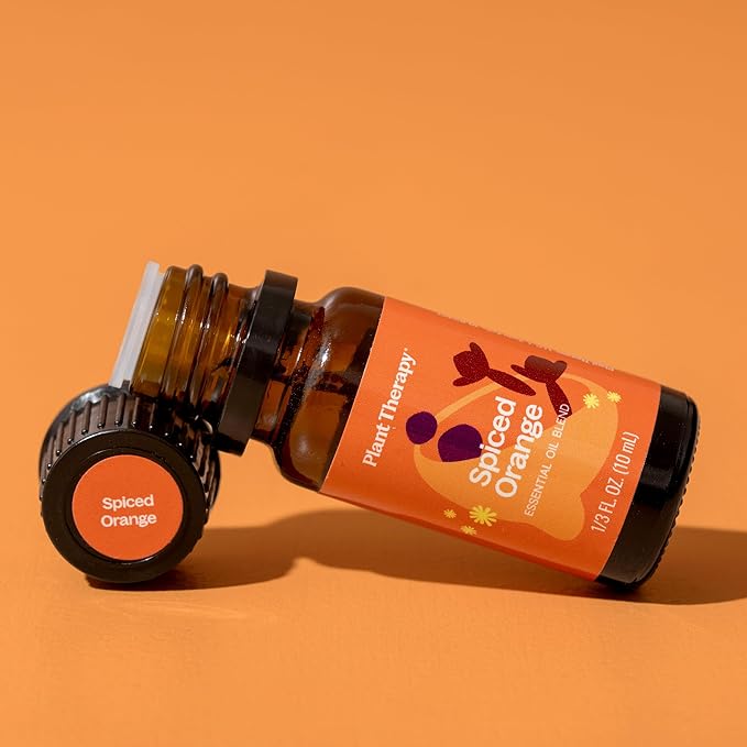 Plant Therapy Spiced Orange Holiday Essential Oil Blend 10 mL (1/3 oz) Bright Citrus Blended with Warming Spices, Inviting & Cheerful Aroma, Creates a Cozy Holiday Atmosphere - Bloomnest