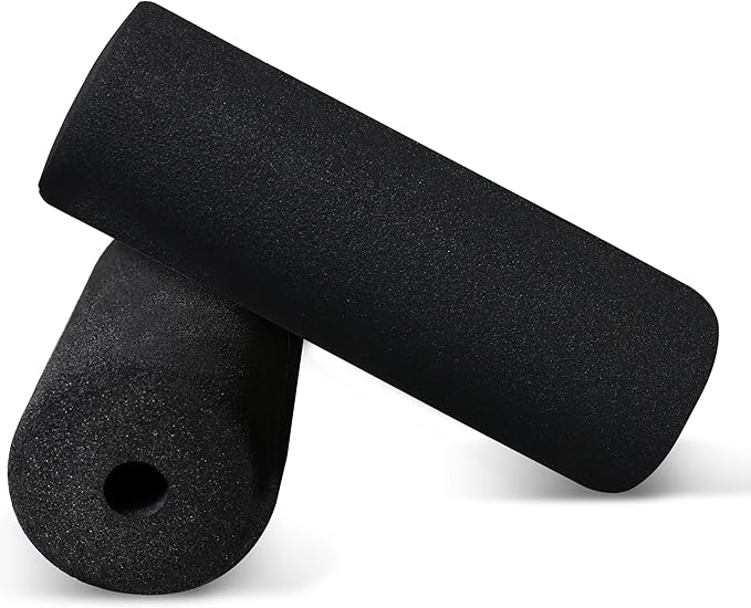 WF Athletic Supply Foam Foot Pads, Foam Roller for Gym Exercise Machines Equipment Replacements, Roller Pad for Leg Extension, PEC Deck Pads for Weight Bench, Sold by Pair (12” x 4” OD x 0.875” ID) - Bloomnest