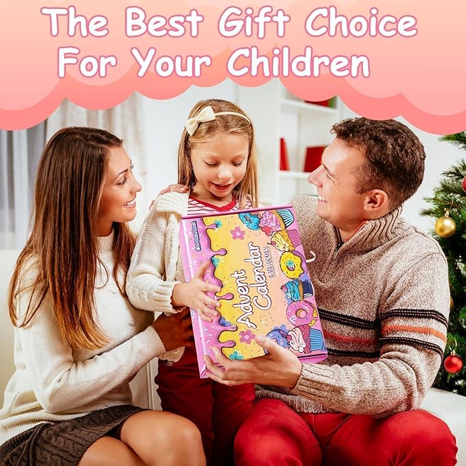 Bath Bombs Advent Calendar 2025 Kids with Surprise Toys Inside 24 Days of Christmas Countdown Calendar Donut Cupcake Bath Bombs Set Birthday Christmas Gifts for Kids Girls - Bloomnest