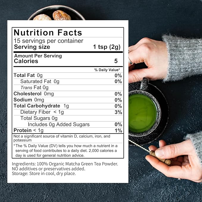 Chaism Ceremonial Grade Matcha Green Tea Powder - Single Origin Premium First Harvest USDA Organic, 1.06oz Tin - Bloomnest