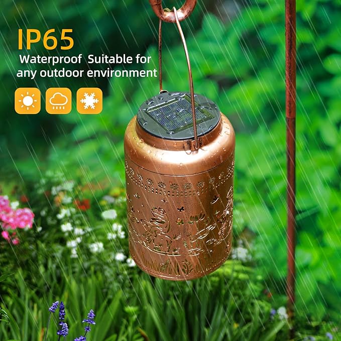 Solar Lanterns Outdoor Waterproof Frog Lazy Pattern Solar Lights Metal Lantern Christmas Garden Frog Decor Art Housewarming Gift for Patio,Yard,Lawn Ornament,Gifts for Women Mom - Bloomnest