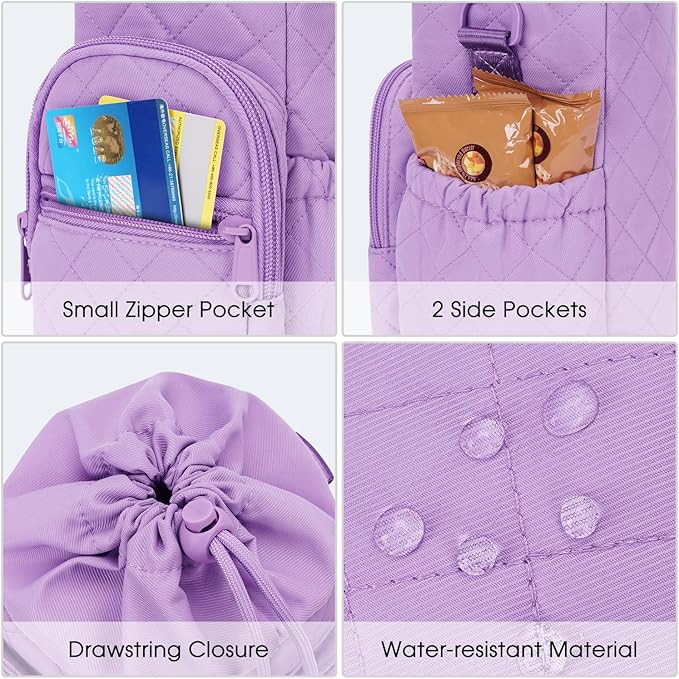 sportsnew Water Bottle Holder with Strap 32oz 40oz Insulated Water Bottle Carrier Sling Bag with Phone Pocket Crossbody sportsnew