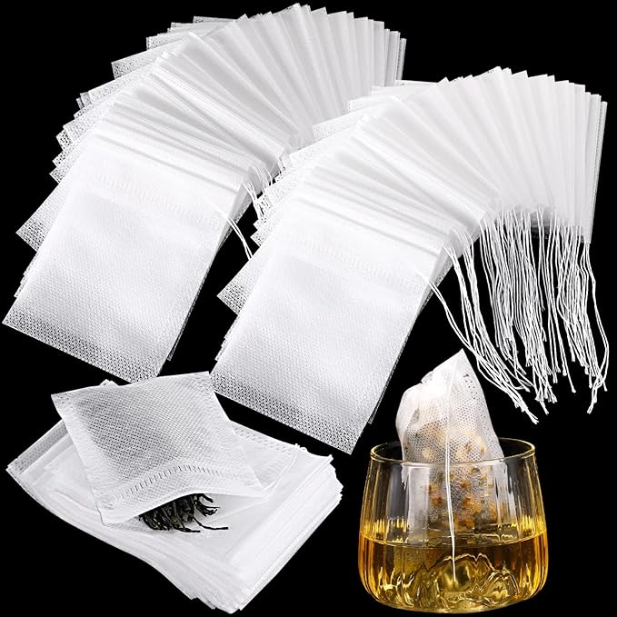 1000 Pcs Disposable Tea Bags Bulk for Loose Leaf Tea Drawstring Empty Coffee Sachets Filter Infuser Strainers for Coffee Spice Herbs(2 x 2.76 inches) - Bloomnest