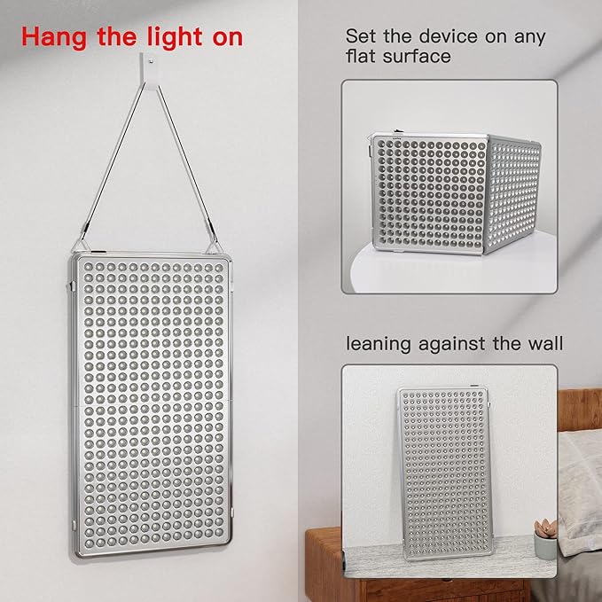 Red Light Therapy 338 LEDs Deep Red 660nm Red Light Therapy Device for Body Face for Pain Relief, Skin Health, Anti-Aging Mhpoycd