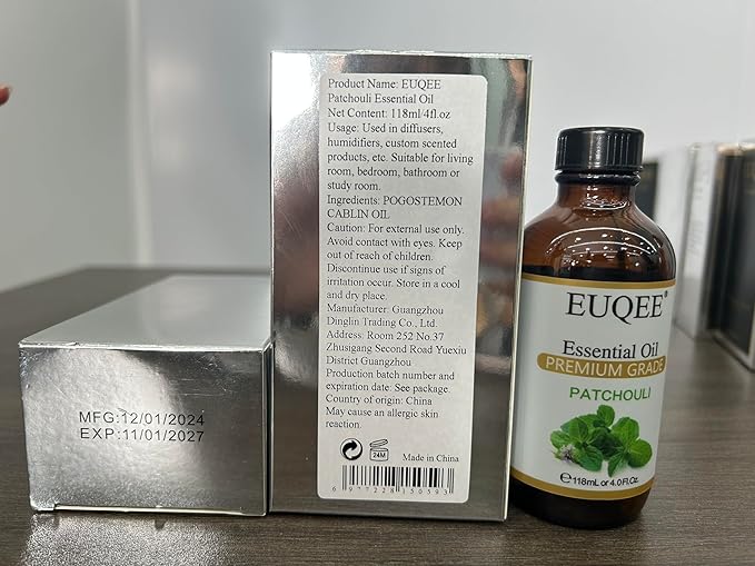 Patchouli Essential Oil 118ml Patchouli Oil with Glass Dropper for Diffuser, DIY Soap, Candle Making - 4Fl Oz - Bloomnest