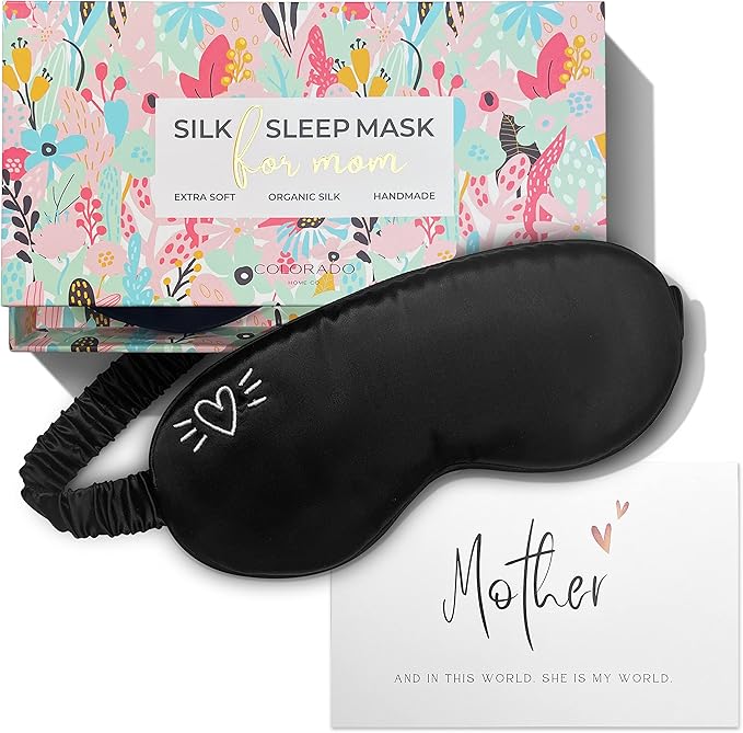 Silk Sleep Mask - Mothers Day Gift for Mom - Unique and Thoughtful Mom Gift - Perfect for Moms First Mothers Day and Women You Love, Mom from Daughters by Colorado Home Co. - Bloomnest