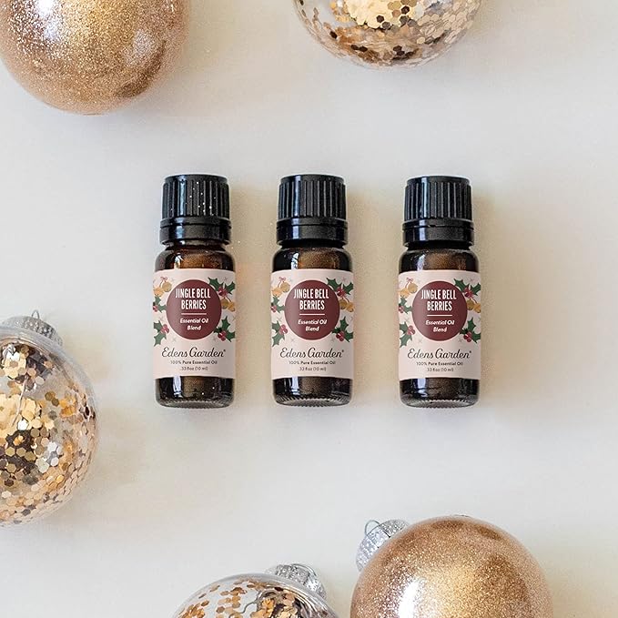 Edens Garden Jingle Bell Berries Essential Oil Blend- 100% Pure Premium Grade, Undiluted, Natural, Therapeutic, Aromatherapy, The Best for Diffusing, Candle, Laundry, Humidifiers 10 ml (.33 fl oz) - Bloomnest