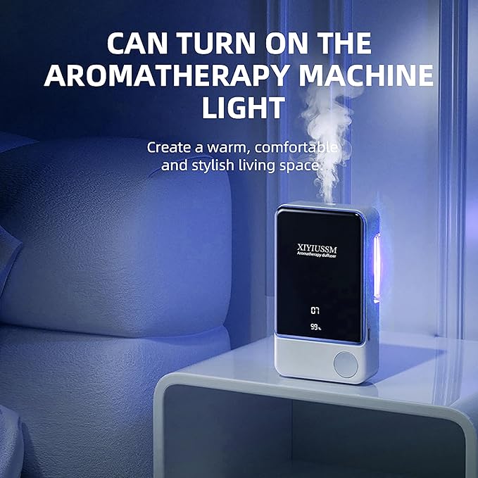 Waterless Essential Oil Diffuser for Home & Office Cordless Battery Operated Aroma Diffuser with 7 Mist Levels, Ultrasonic Air Freshener for Large Rooms Bedroom Bathroom Car Small & Portable - Bloomnest