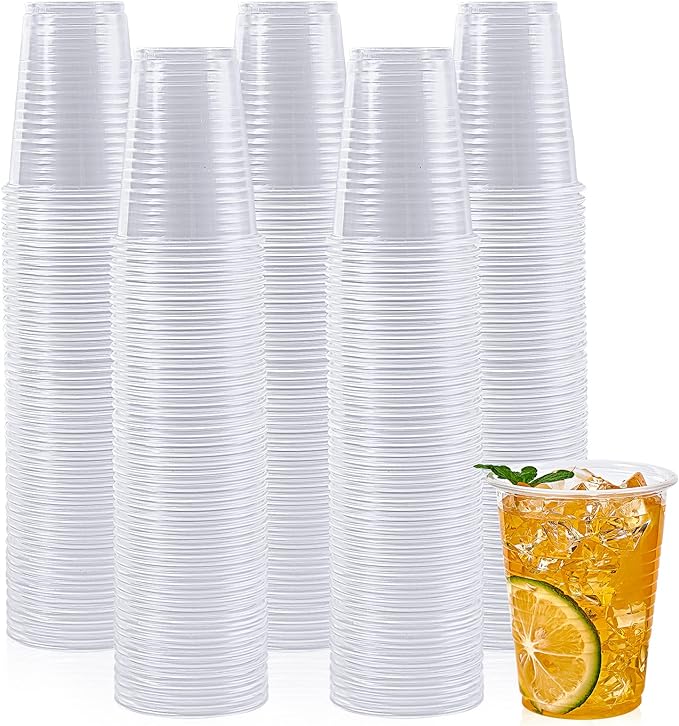 Lilymicky 500 Pack 5 oz Clear Plastic Cups, Small Disposable Drinking Cups, Clear Beverage Tumbler for Tasting, Drinking and Party - Bloomnest